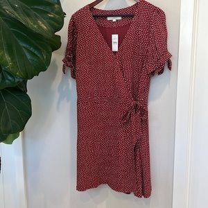 Loft Romper Dress Skort with Side Tie and Zip in Size 14